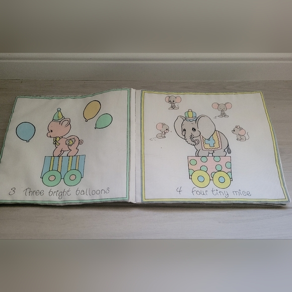 Children's Soft Book Fabric Book Quilted Great Gift Precious Moments - Picture 3 of 7